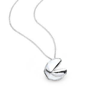 Fortune Cookie Locket (Medium) - Silver